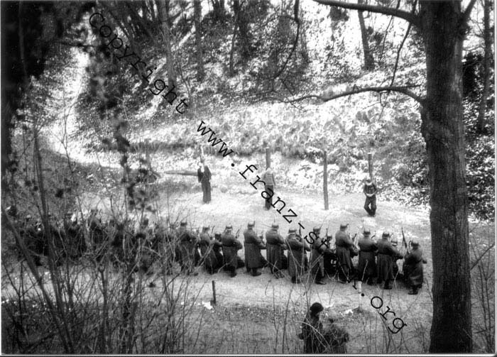 Hinrichtung der Gruppe Manouchian am Mont Valerien, 21. Februar 1944.